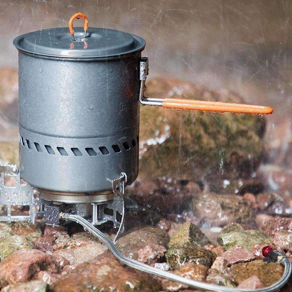 Planet Gates 1.5L Capacity Portable Outdoor Fast-Heating Pot Utensil Camping Cookware With Gas Stove for Camping Hiking Picnic