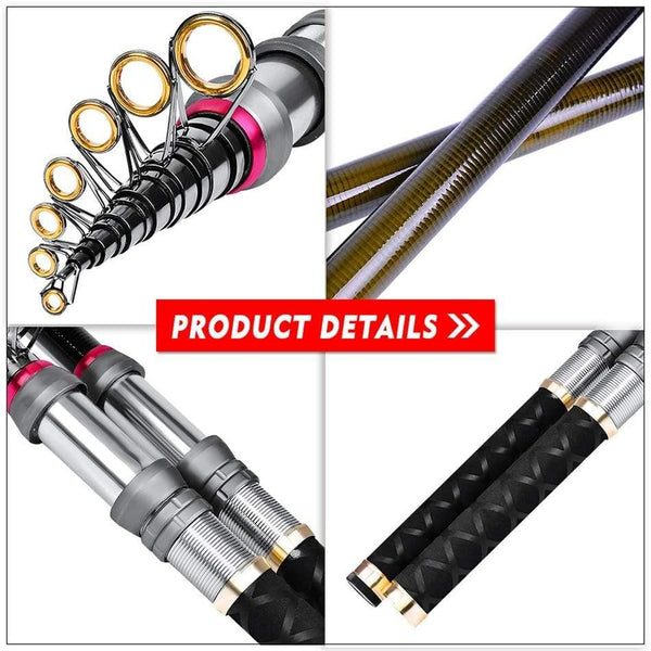 Planet Gates 1.5M - 3.6M Telescopic Fishing Rod Carbon Fiber Sea Pole A Variety Of Styles Sea Fishing Rod Suitable Float Freshwater