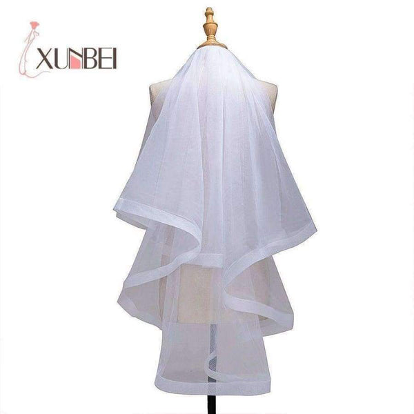 Planet Gates 1.5M Short Ivory White Wedding Veils 2018 Full Tulle Wedding Bridal Veils With Comb Wedding Accessories