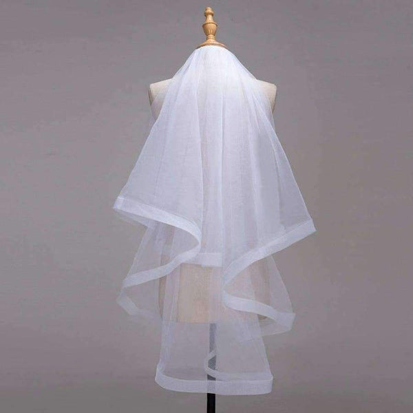 Planet Gates 1.5M Short Ivory White Wedding Veils 2018 Full Tulle Wedding Bridal Veils With Comb Wedding Accessories