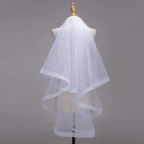 Planet Gates 1.5M Short Ivory White Wedding Veils 2018 Full Tulle Wedding Bridal Veils With Comb Wedding Accessories