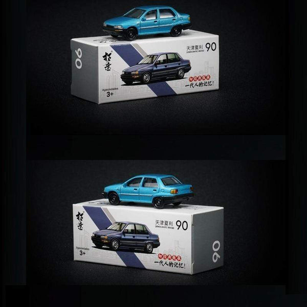 Planet Gates 1:64 Daihatsu Charade Civil Blue NO.90 Simulation Model Car