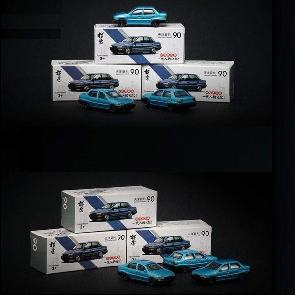 Planet Gates 1:64 Daihatsu Charade Civil Blue NO.90 Simulation Model Car