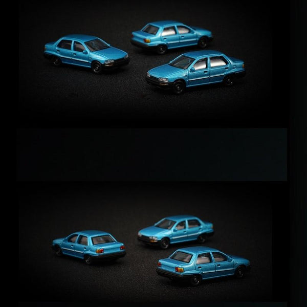 Planet Gates 1:64 Daihatsu Charade Civil Blue NO.90 Simulation Model Car