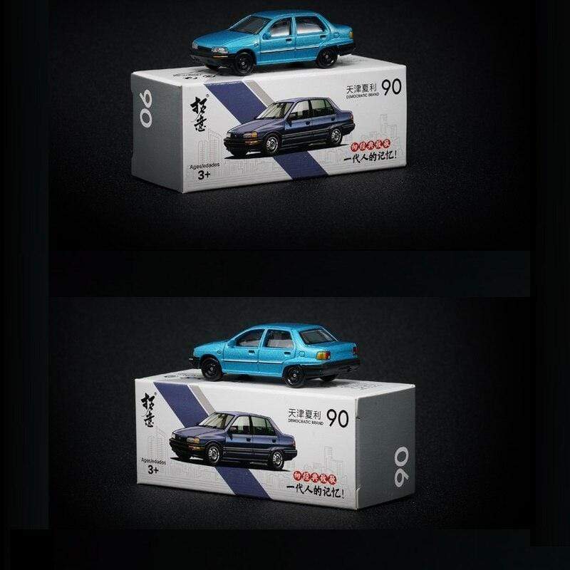 Planet Gates 1:64 Daihatsu Charade Civil Blue NO.90 Simulation Model Car
