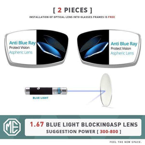 Planet Gates 1.67 Anti Blue Ray Men Classic Square Glasses Optics Frame Luxury Double Bridge Prescription Glasses Frames Optical Eyewear S2012