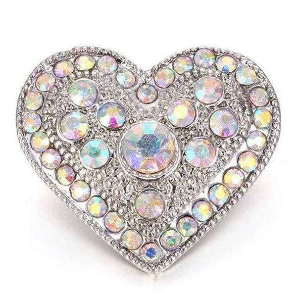Planet Gates 1 6pcs/lot New Snaps Jewelry High Quality Love Heart  18mm Metal Snap Buttons DIY Charms Button Jewerly