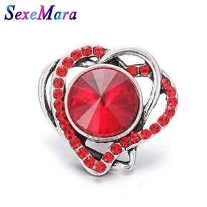 Planet Gates 1 6Pcs/lot Snap Button Jewelry Heart-shaped Love buttons 18MM snap Buttons & Snaps Fit bracelets & bangles