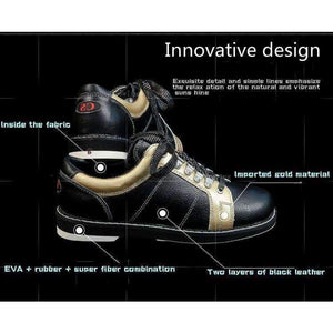 Planet Gates 1 / 7 Full Leather Men Bowling Shoes Private Men Skidproof Sole Professional Sports Bowling Shoes Slip Sneakers