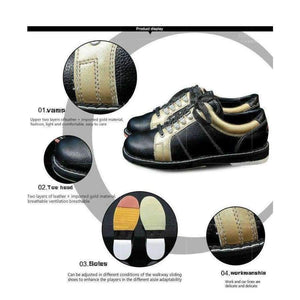 Planet Gates 1 / 7 Full Leather Men Bowling Shoes Private Men Skidproof Sole Professional Sports Bowling Shoes Slip Sneakers
