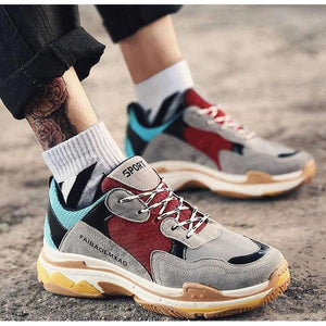 Planet Gates 1 / 7 New 2018 spring fashion men casual shoes Suede leather platform shoes men sneakers vulcanized shoes size 39-44