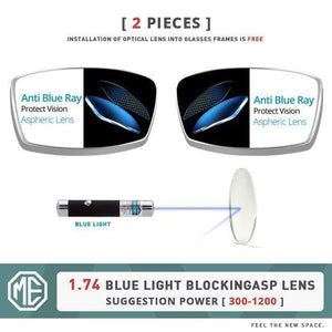 Planet Gates 1.74 Anti Blue Ray Men Classic Square Glasses Optics Frame Luxury Double Bridge Prescription Glasses Frames Optical Eyewear S2012