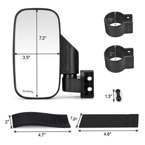 Planet Gates 1.75" 2" UTV Mirror Side Rearview Mirrors for Polaris RZR PRO XP 800 900 1000 Ranger for Can Am Racing Mirror