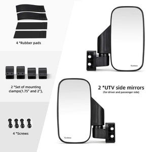 Planet Gates 1.75" 2" UTV Mirror Side Rearview Mirrors for Polaris RZR PRO XP 800 900 1000 Ranger for Can Am Racing Mirror