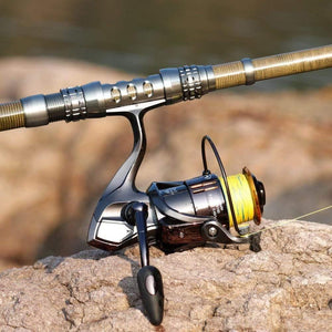 Planet Gates 1.8- 3.0m Carbon Telescopic Carp Fishing Rod Sets and 14BB Metal Spoon Reel  Lure Spinning Fishing Reel Pesca