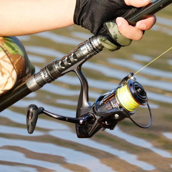 Planet Gates 1.8- 3.0m Carbon Telescopic Carp Fishing Rod Sets and 14BB Metal Spoon Reel  Lure Spinning Fishing Reel Pesca