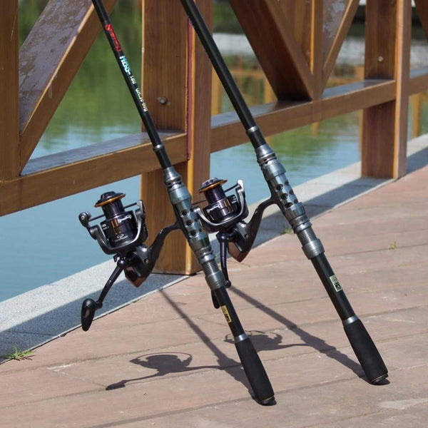 Planet Gates 1.8- 3.0m Carbon Telescopic Carp Fishing Rod Sets and 14BB Metal Spoon Reel  Lure Spinning Fishing Reel Pesca