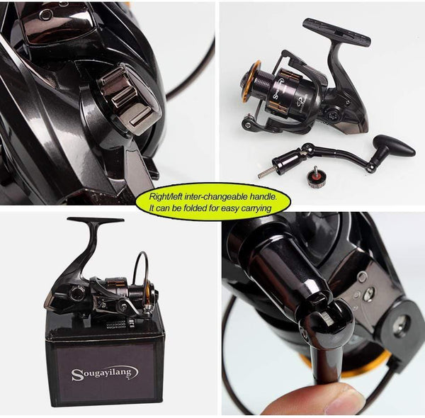 Planet Gates 1.8- 3.0m Carbon Telescopic Carp Fishing Rod Sets and 14BB Metal Spoon Reel  Lure Spinning Fishing Reel Pesca