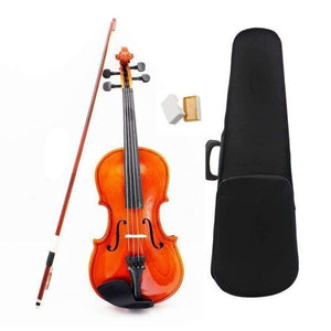 Planet Gates 1/8 Size Acoustic Violin with Fine Case Bow Rosin for Age 3-6 M8V8 For Stringed Musical Instrument