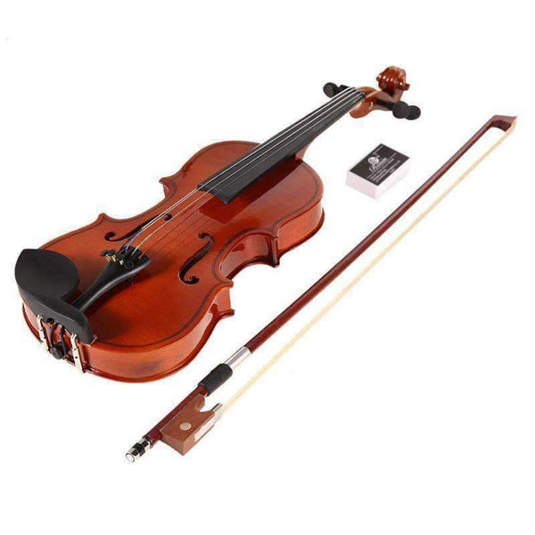 Planet Gates 1/8 Size Matte Natural Acoustic Violin Fiddle with Case Bow Rosin Stringed Musical Instrument For Boys Girls Kids Children