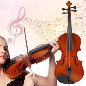 Planet Gates 1/8 Size Matte Natural Acoustic Violin Fiddle with Case Bow Rosin Stringed Musical Instrument For Boys Girls Kids Children