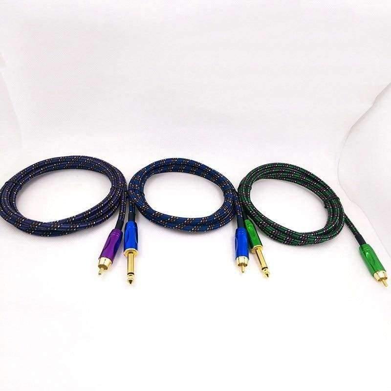 Planet Gates 1.8m Snakeskin Colorful Tattoo Clip Cord RCA Plug Copper for Tattoo Machine Power Kit Rotary and Power Supply Tattoo Tools