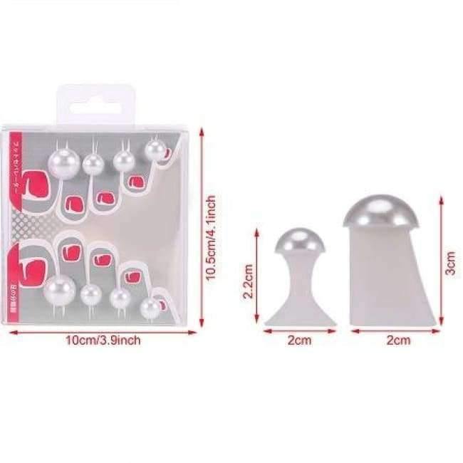 Planet Gates 1 8pcs/set Silicone Toe Separators Pearl Foot Toe Spacers Toes Orthotics Separator Pedicure DIY Nail Art Equipment Foot Care Tools