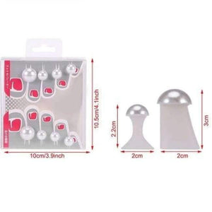 Planet Gates 1 8pcs/set Silicone Toe Separators Pearl Foot Toe Spacers Toes Orthotics Separator Pedicure DIY Nail Art Equipment Foot Care Tools
