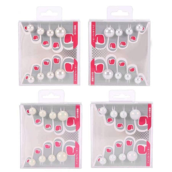 Planet Gates 1 8pcs/set Silicone Toe Separators Pearl Foot Toe Spacers Toes Orthotics Separator Pedicure DIY Nail Art Equipment Foot Care Tools