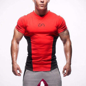 Planet Gates 1 / Asian sizeM GYM  New T-shirt men Tights Fitness Quick Dry Casual Stretch Top Tee Shirt Fitness Mma Plus Size Hot Sale
