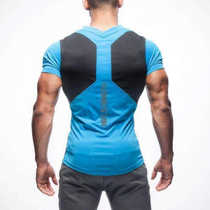 Planet Gates 1 / Asian sizeM GYM  New T-shirt men Tights Fitness Quick Dry Casual Stretch Top Tee Shirt Fitness Mma Plus Size Hot Sale