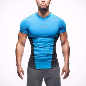 Planet Gates 1 / Asian sizeM GYM  New T-shirt men Tights Fitness Quick Dry Casual Stretch Top Tee Shirt Fitness Mma Plus Size Hot Sale