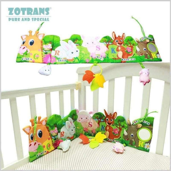 Planet Gates 1 Baby Crib Bumpers in the Bed Around and Baby Bedding Set Infant Rattle with Animal Model Baby Plush Animal Baby Bed Bumper