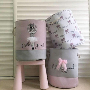 Planet Gates 1 Ballet Girl Bowknot Decorated Storage Basket Clothing Sundries Holder Organizer Toys Organizer Home Storage & Organization