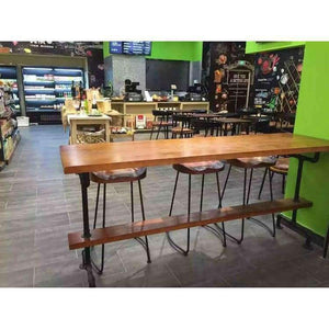 Planet Gates 1 bar stool The village of retro furniture,Vintage metal bar table,anti rust treatment,bar stool,100% wooden & metal table,bar furniture set