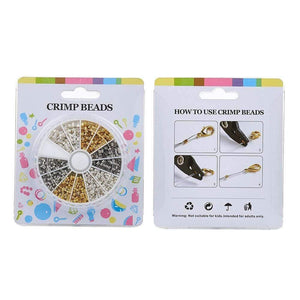 Planet Gates 1 Box Brass Tube Crimp Beads Metal Jewelry Findings Mixed  Silver Golden White 3 Colors Size:1.5~2x1.5~2mm, Hole: 1~1.5mm