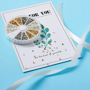 Planet Gates 1 Box Brass Tube Crimp Beads Metal Jewelry Findings Mixed  Silver Golden White 3 Colors Size:1.5~2x1.5~2mm, Hole: 1~1.5mm