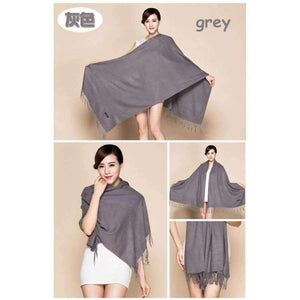 Planet Gates 1 Brown Cashmere scarf women large size winter pashmina wraps 260 gram around thicker winter long shawl