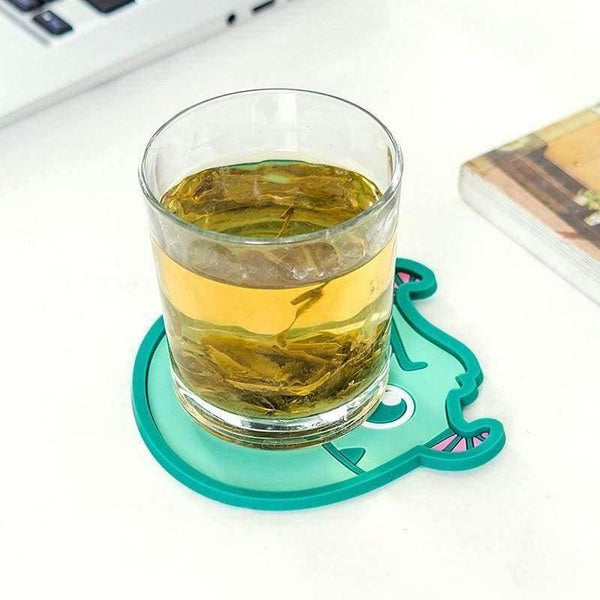 Planet Gates 1 Cartoon 1 Piece Silicone Dining Table Placemat Coaster Kitchen Accessories Mat Cup Bar Mug Cartoon Animal Drink Pads