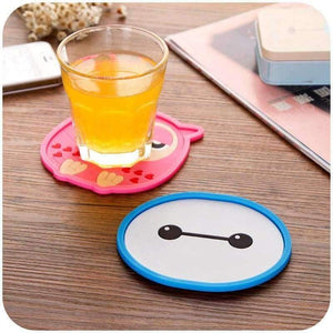Planet Gates 1 Cartoon 1 Piece Silicone Dining Table Placemat Coaster Kitchen Accessories Mat Cup Bar Mug Cartoon Animal Drink Pads