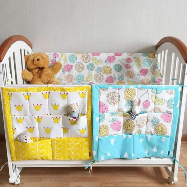 Planet Gates 1 Crib Baby Bed bumper Hanging Storage Bag Multi-functional muslin Baby Cot pocket Hanging Storage Bag Baby Bedding Bumper