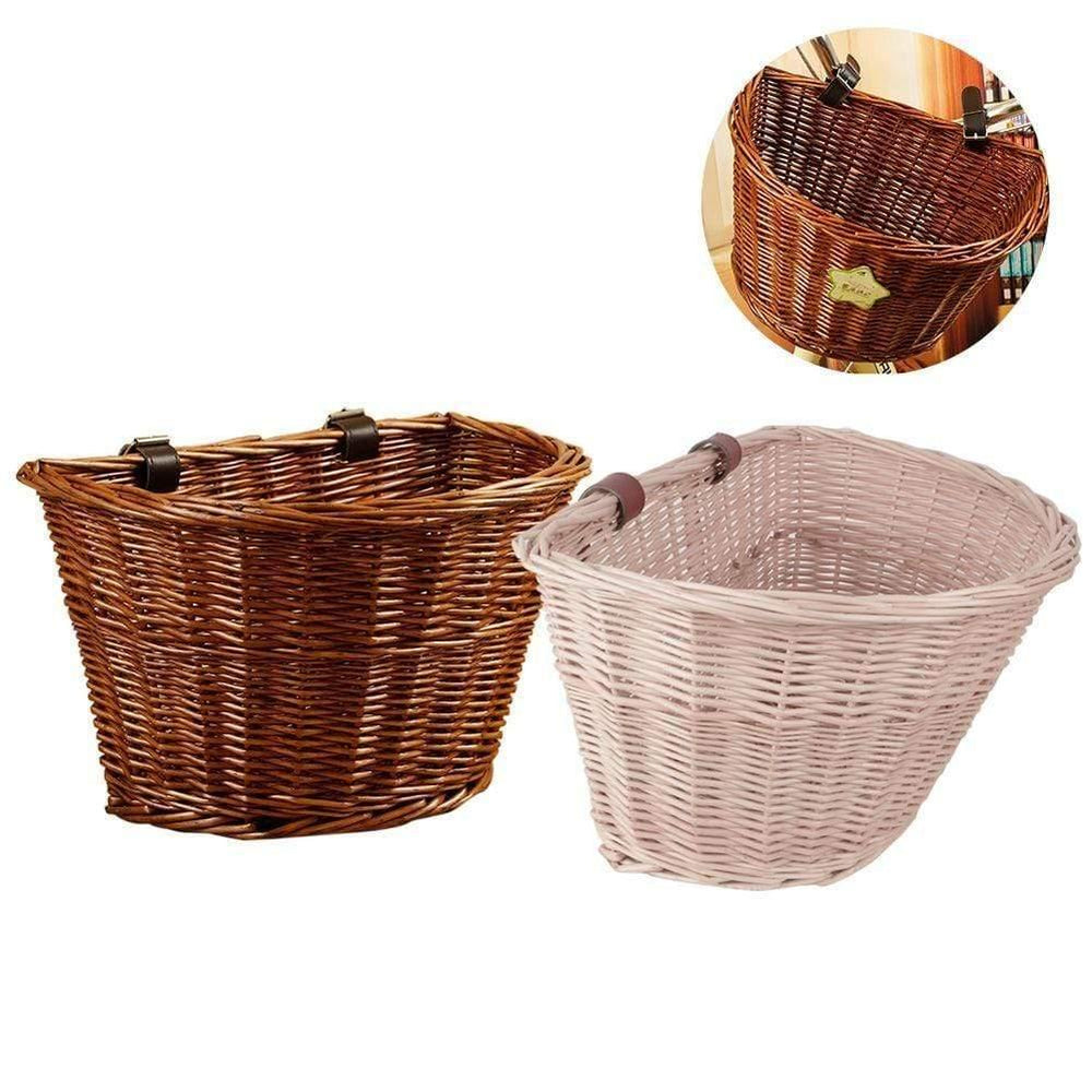Planet Gates 1 Cycling Bicycle Basket Wicker Front Handlebar Bike Basket Cargo