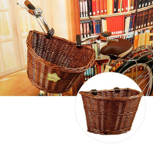 Planet Gates 1 Cycling Bicycle Basket Wicker Front Handlebar Bike Basket Cargo
