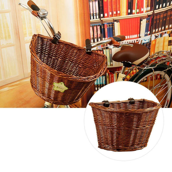 Planet Gates 1 Cycling Bicycle Basket Wicker Front Handlebar Bike Basket Cargo
