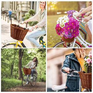 Planet Gates 1 Cycling Bicycle Basket Wicker Front Handlebar Bike Basket Cargo