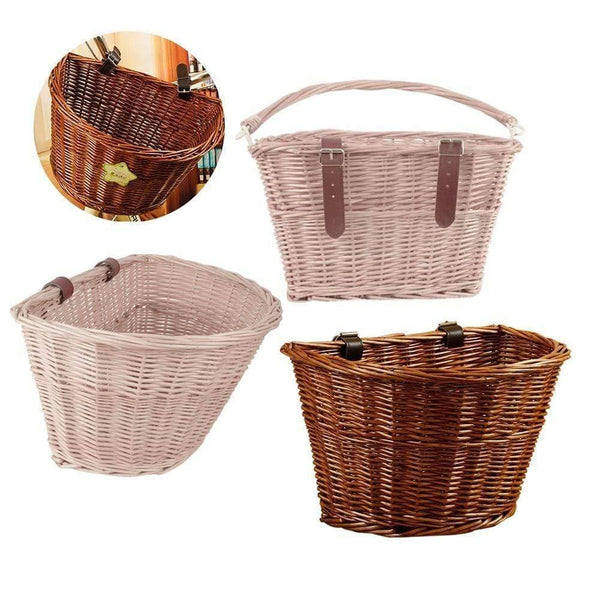 Planet Gates 1 Cycling Bicycle Basket Wicker Front Handlebar Bike Basket Cargo