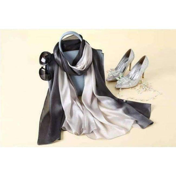 Planet Gates 1 Design Luxury Brand Solid silk Summer  Scarf Gradient Dip dye Women Muslim Hijab Shawl Long Soft Wrap