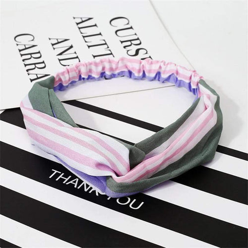Fashion Floral Print Knot Women Headband Vintage Hairband Girls Headwear Leopard Headband  Hair Accessories