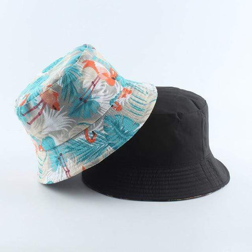 Planet Gates 1 Fashion Summer Coconut Tree Flower Printed Fisherman Caps Panama Bucket Hat Reversible Gorro Pescador Men Women