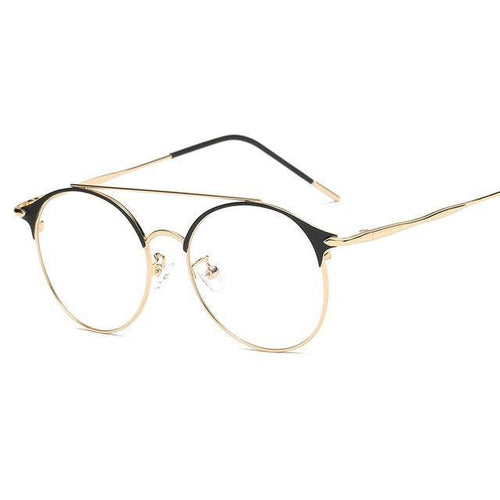 Planet Gates 1 Fashion Women Mens Computer Goggles Retro Metal Blue Light Blocking Glasses Round Gaming Glasses UV400